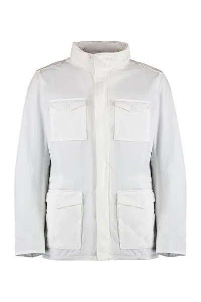Herno Field Button-front Cotton Jacket In White