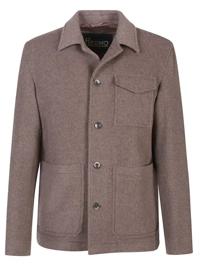 Herno Field Jacket In Brown