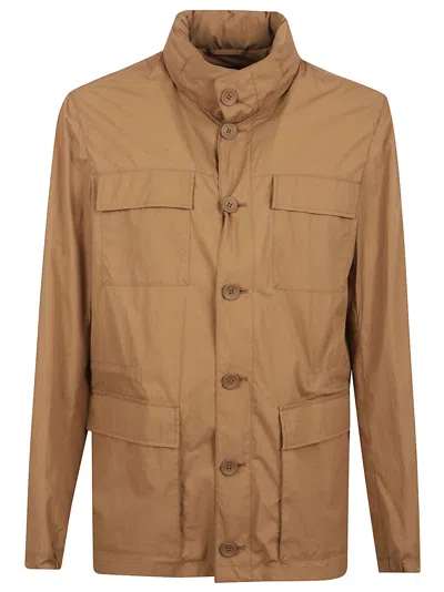 Herno Field Jacket Ultralight Crease In Cammello