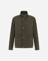 Herno High-neck Buttoned Jacket In Green