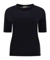 Herno T-shirt In Glam Knit Effect In Black