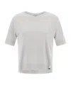 Herno T-shirt In Glam Knit Effect In White