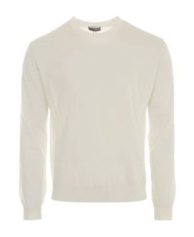 Herno Fine-knit Virgin Wool Jumper In White