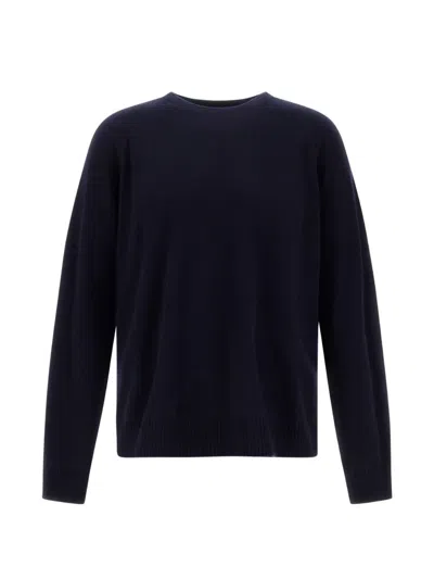 Herno Fine-knit Cashmere Sweater In Blau