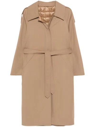 Herno First-aact Coat In Brown