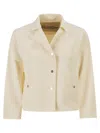 Herno Cropped Stretch-polyamide Jacket In Neutral