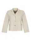 Herno Cropped Stretch-polyamide Jacket In Neutral