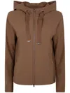 Herno Cropped Jacket Hooded Design In Brown