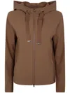 Herno Cropped Jacket Hooded Design In Brown