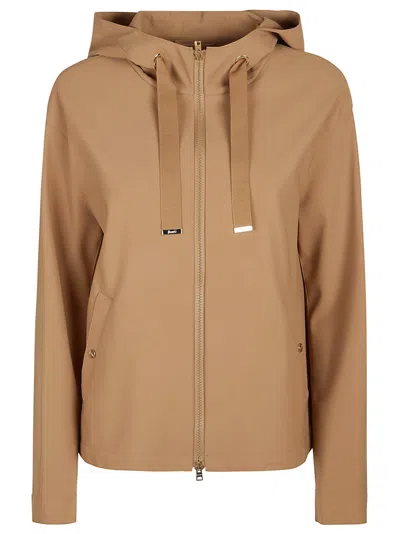 Herno First Act Cropped Jacket In Brown