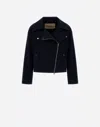 Herno Jacket With Notched Lapels And Metal Hardware In Black