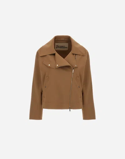 HERNO FIRST-ACT PEF BIKER JACKET