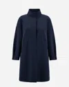 Herno First-act Pef Midi Coat In Blue