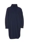 Herno First-act Pef High-neck Coat In Blu Navy