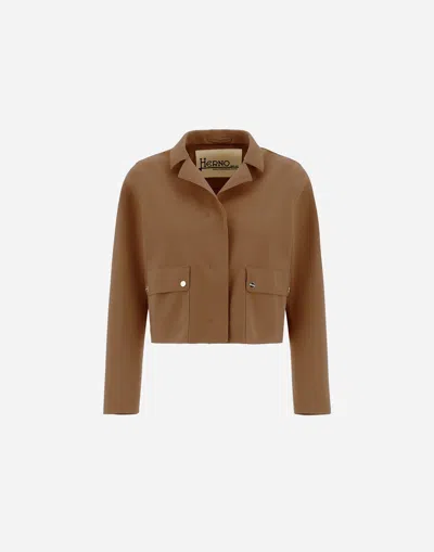 Herno First-act Pef Jacket In Camel