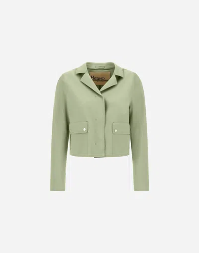 Herno First-act Pef Jacket In Light Green