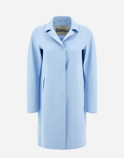 Herno First-act Pef Coat In Light Blue