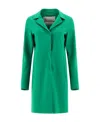 Herno Stretch Techno Jersey Trench Coat In Green