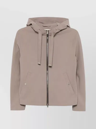 Herno Hooded Jacket In Beige