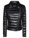 Herno Women's Nylon Ultralight Biker Padded Jacket In Black