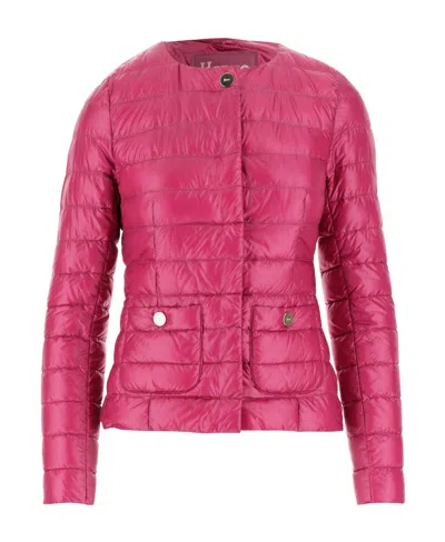 Herno Fitted Down Jacket In Pink