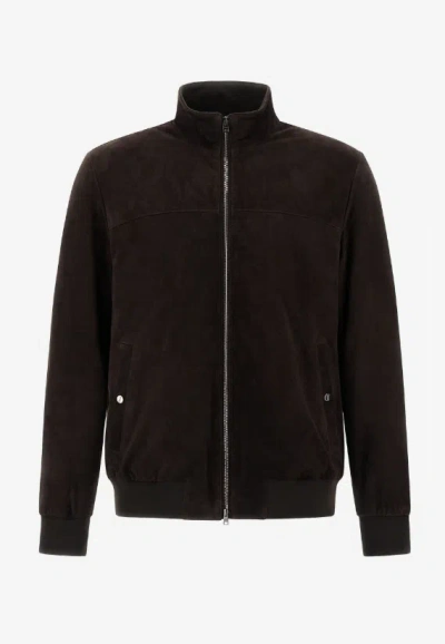 Herno Fitted Short High Neck Jacket In Black