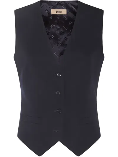 HERNO LOGO-JACQUARD WAISTCOAT