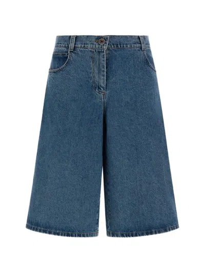 Herno 5 포켓 데님 미디 쇼츠