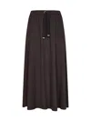 Herno Drawstring Maxi Skirt In Brown