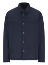 Herno Flap-pocket Buttoned Overshirt In Blue