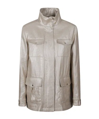 Herno Flap Pocket Casual Jacket In Brown