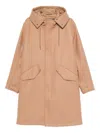 Herno Flap-pocket Hooded Coat In Pink