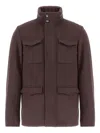 Herno Flap-pocket Jacket In Brown