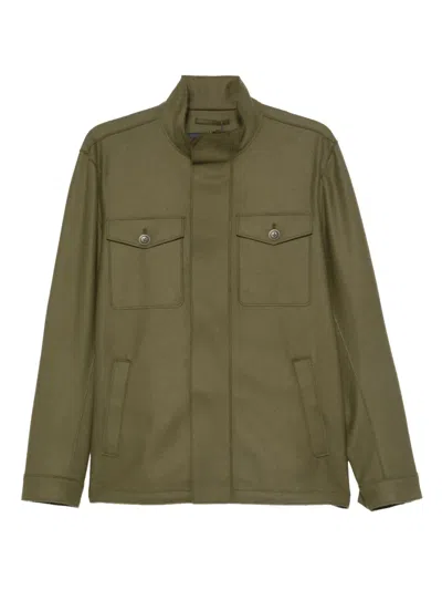 HERNO FLAP-POCKET MILITARY JACKET
