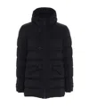 Herno Flap Pockets Padded Coat In Black