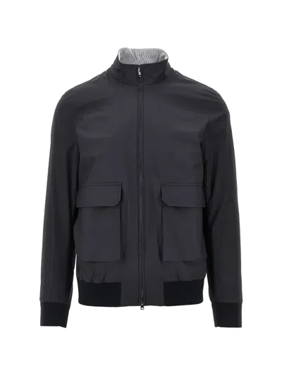 Herno Flap-pocket Bomber In Blue