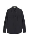 Herno Flap-pocket Buttoned Shirt In Blue