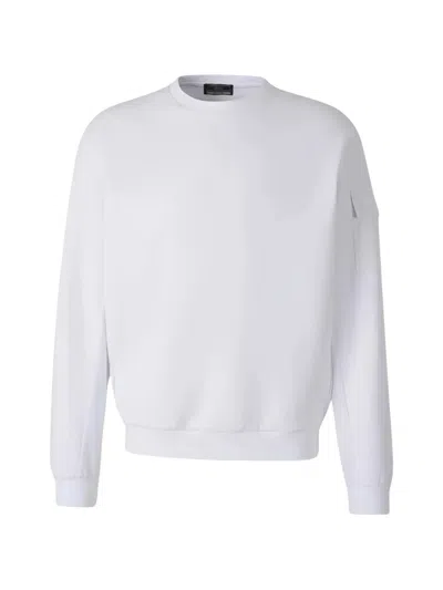 Herno Flap-pocket Crew-neck Sweater In White