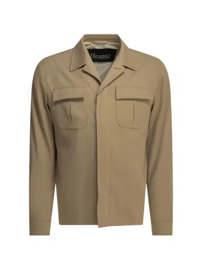 Herno Flap-pocket Jacket In Nude