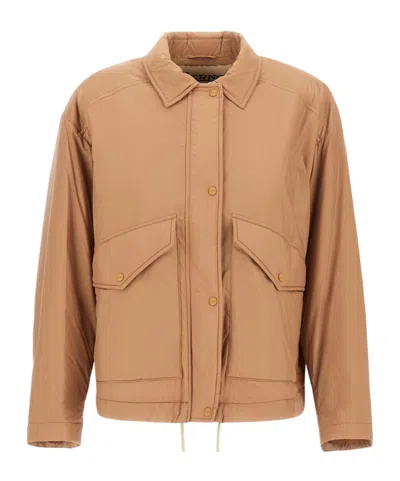 Herno Flap-pocket Padded Jacket In Brown