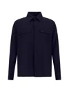 Herno Flap-pocket Shirt In Blue