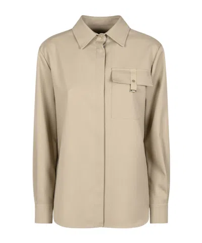 Herno Flap-pocket Shirt In Nude