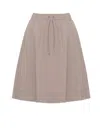 Herno Flared Beige Skirt With Adjustable Drawstrings And Side Pockets In Neutral