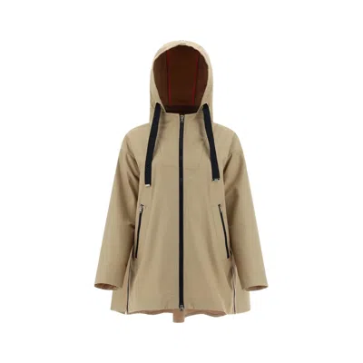 Herno Flared Jacket In Brown