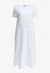 Herno Poplin Shift Dress In White