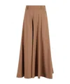 Herno Flared Midi Skirt In Brown