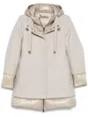 Herno Cappotto Svasato In Lana Con Imbottitura In Neutral