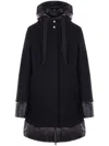 Herno Black A-line Lightweight Coat In Black