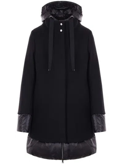 HERNO FLARED PADDED WOOL COAT