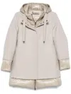 Herno Cappotto Svasato In Lana Con Imbottitura In Neutral